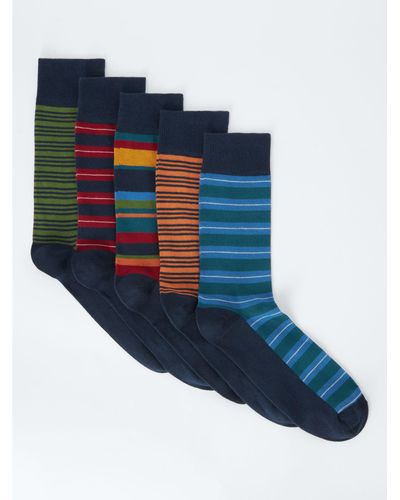 John Lewis Stripe Socks - Blue