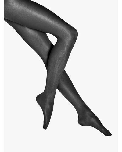 Wolford Neon 40 Semi Sheer Shimmer Tights - Black