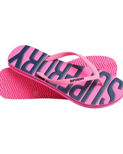 Superdry Vintage Vegan Flip Flops - Pink