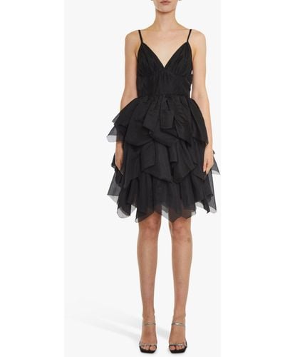 True Decadence Sophie Hanky Hem Mini Dress - Black