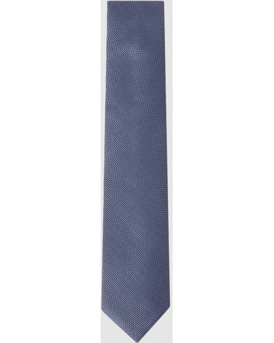 Reiss Ceremony Textured Silk Tie - Blue