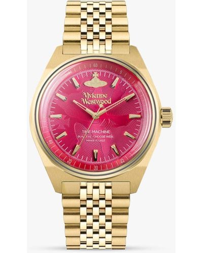 Vivienne Westwood Lady Sydenham Bracelet Strap Watch - Pink