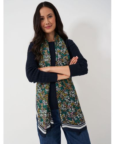 Crew Ditsy Floral Print Scarf - Blue