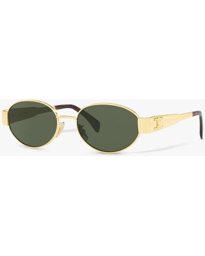 Celine Cd001594 Oval Sunglasses - Green