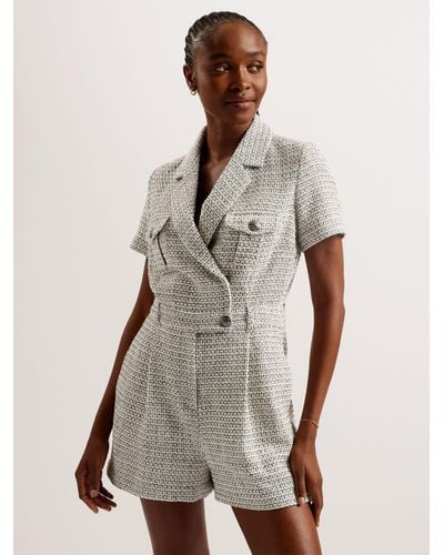 Ted Baker Osamud Tailored Playsuit - Natural