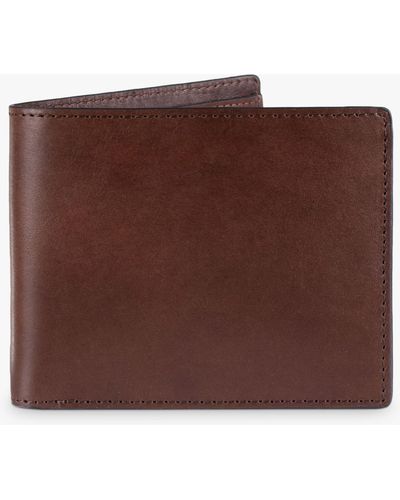 John Lewis Vegetable Tanned Leather Bifold Wallet - Brown