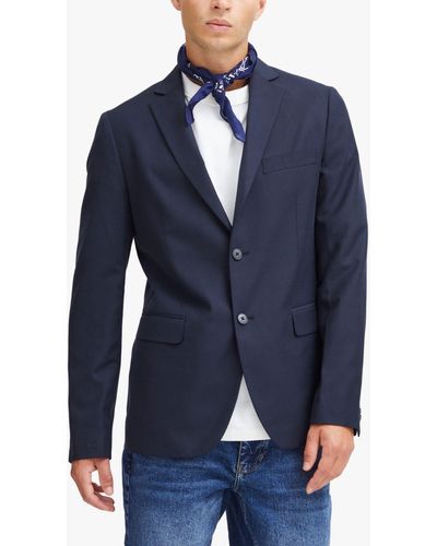 Casual Friday Bille Tailored Single Breasted Blazer - Blue