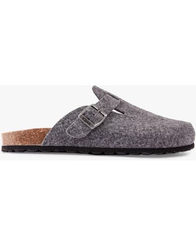 V.Gan Taro Felt Mule Sandals - Grey
