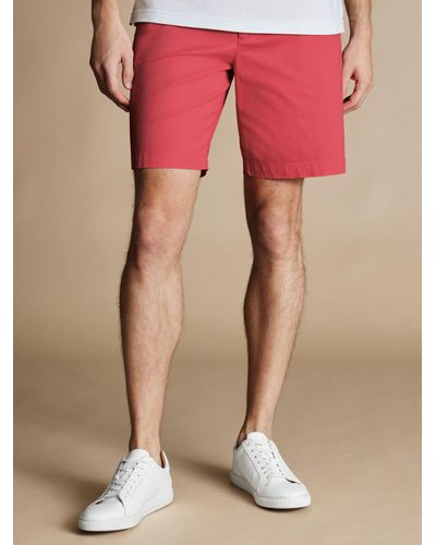 Charles Tyrwhitt Slim Fit Cotton Blend Shorts - Pink