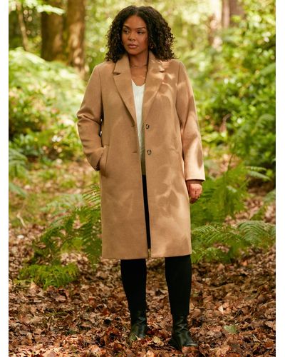 Live Unlimited Curve Wool Blend Long Tailored Coat - Green