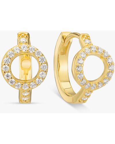 Sif Jakobs Jewellery Cubic Zirconia Circle Hoop Earrings - Metallic