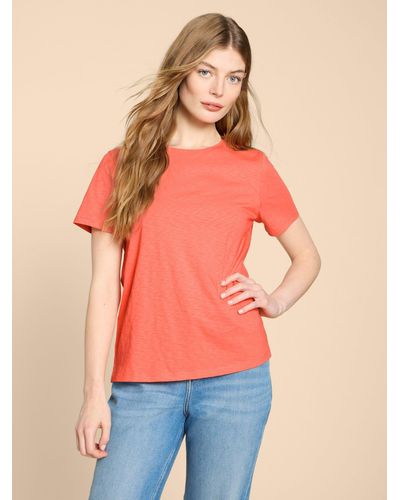 White Stuff Abbie Cotton T-shirt - Orange