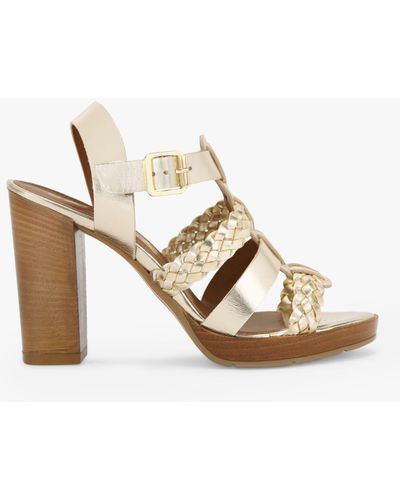 Carvela Kurt Geiger Comfort Krill Leather Platform Sandals - Natural