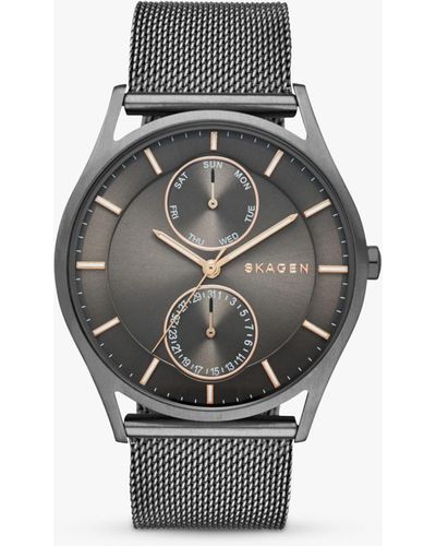 Skagen Skw6180 Holst Chronograph Stainless Steel Mesh Bracelet Strap Watch - Multicolour