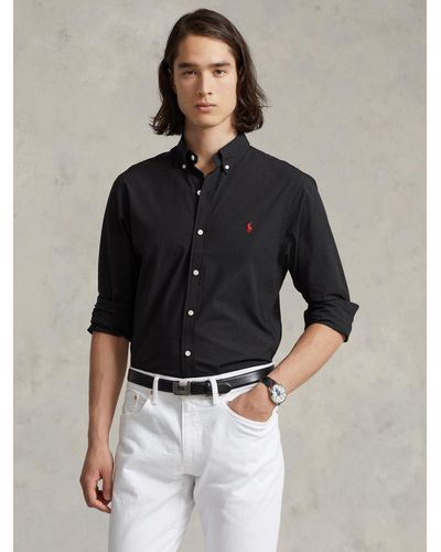 Ralph Lauren Polo Slim Fit Stretch Poplin Shirt - Black