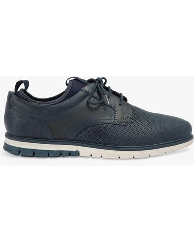 Pod Murphy Leather Lace Up Trainers - Blue