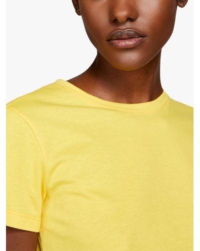 Sisley Boxy Fit Organic Cotton T-shirt - Yellow