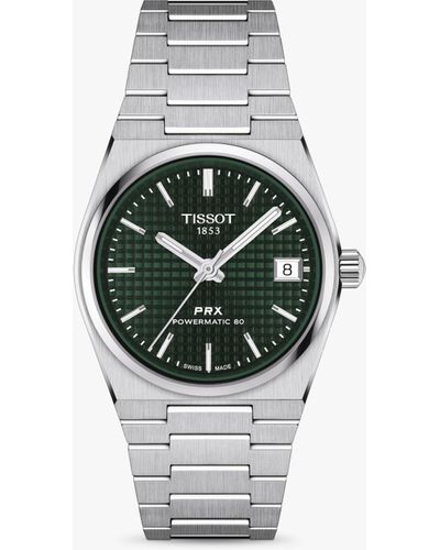 Tissot T1372071109100 Prx Powermatic 80 Automatic Date Bracelet Strap Watch - White