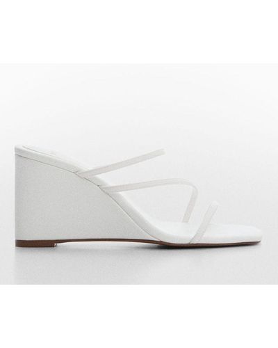 Mango Annie Wedge Heel Sandals - White