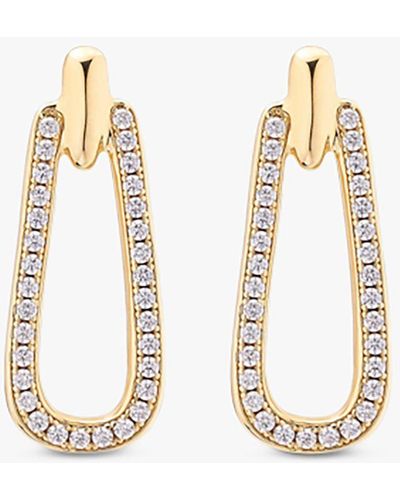 Uno De 50 Prosperity Topaz Link Shaped Drop Earrings - Metallic