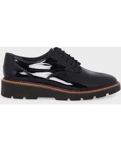 Hobbs Chelsey Patent Leather Lace Up Shoes - Black