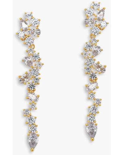 Ivory & Co. Islington Crystal Drop Earrings - White