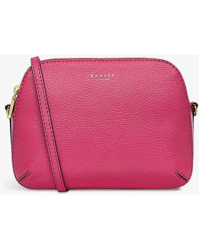Radley Dukes Place Leather Cross Body Bag - Pink