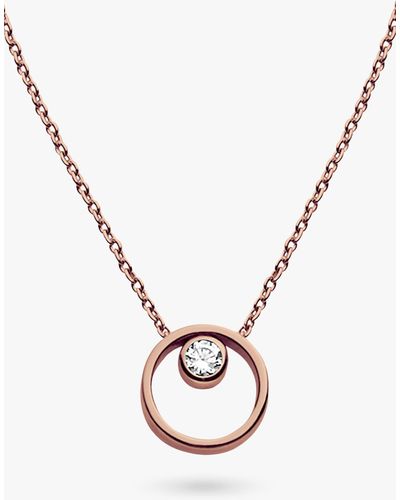 Skagen Elin Crystal Circle Necklace - Metallic