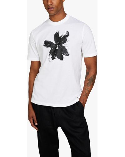 Sisley Organic Ribbed Crew Neck Cotton T-shirt - White
