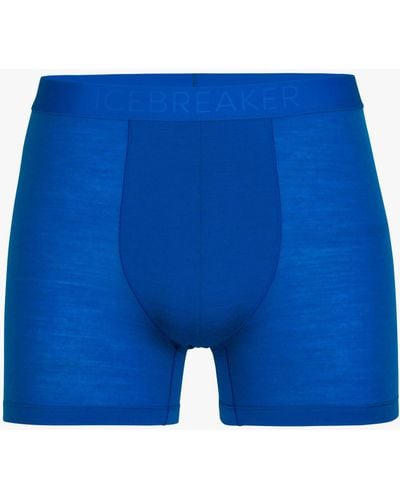 Icebreaker Merino Wool Blend Slim Fit Boxers - Blue