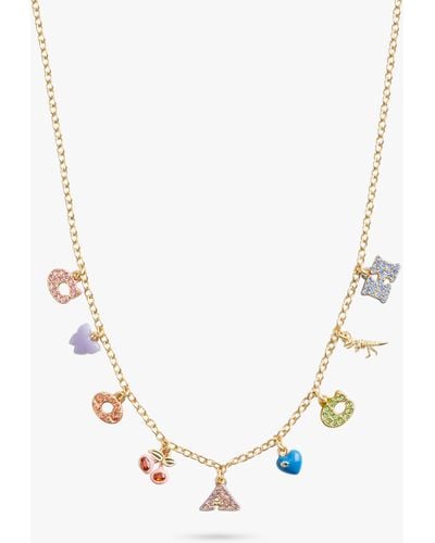 COACH Multi Charm Necklace - Natural