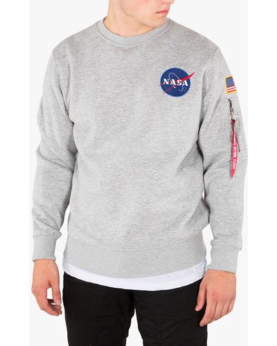 Alpha Industries X Nasa Space Shuttle Sweatshirt - Grey