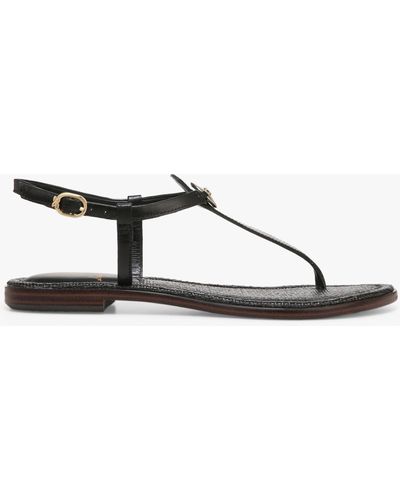 Sam Edelman Gigi Signet Leather Flat Sandals - Natural