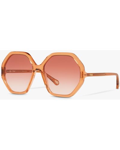 Chloé Ch0008s Irregular Sunglasses - Orange