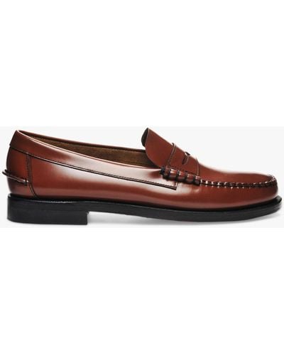 Sebago Classic Dan Leather Loafers - Red