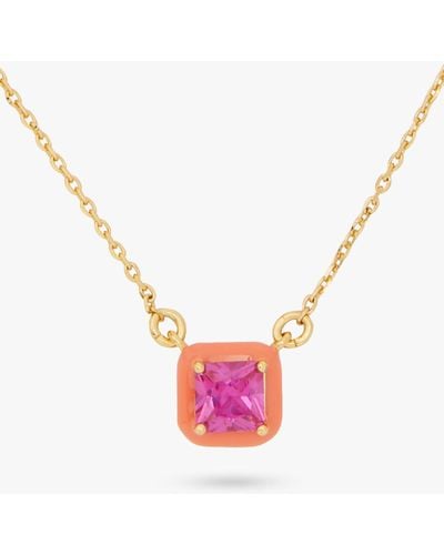Kate Spade Bright Cubic Zirconia Pendant Necklace - Pink