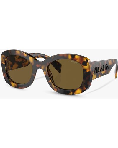 Prada Pr A13s Round Sunglasses - Multicolour