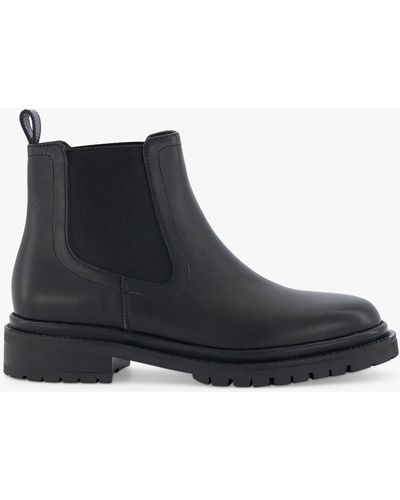 Dune Perceive Leather Chelsea Boots - Black
