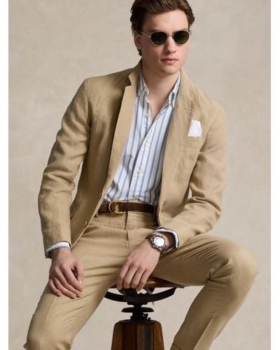 Ralph Lauren Polo Soft Modern Linen Suit Jacket - Natural