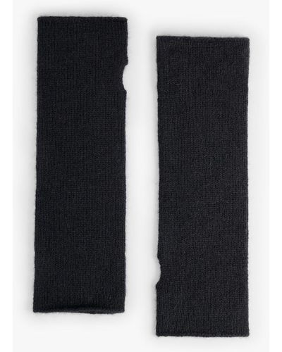Hush Cashmere Fingerless Gloves - Black