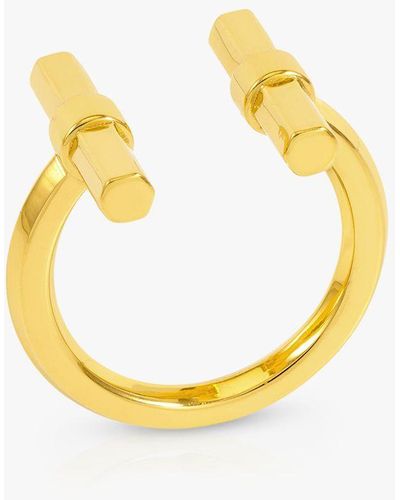 Rachel Jackson Adjustable T-bar Ring - Metallic