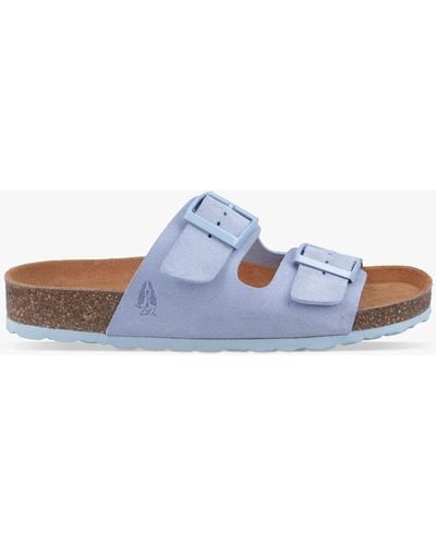 Hush Puppies Blaire Suede Footbed Sandals - White