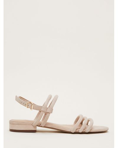 Phase Eight Suede Strap Sandals - Natural