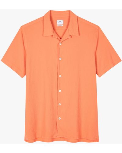 Paul Smith Ps Short Sleeve Regular Fit Shirt - Orange