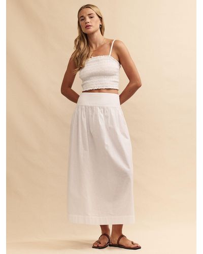 Nobody's Child Mallory Organic Cotton Linen Blend Skirt - Natural