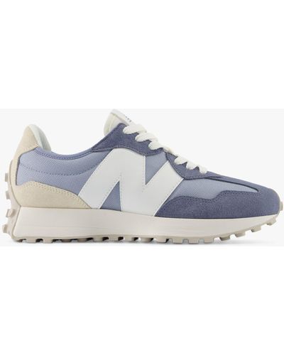 New Balance 327 Suede Mesh Trainers - Blue