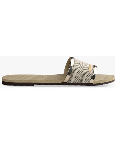 Havaianas Trancoso Slider Sandals - White