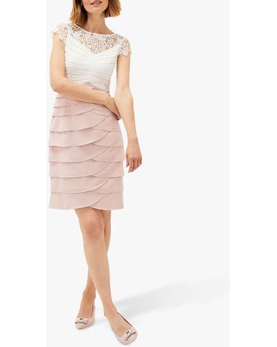 Phase Eight Faith Contrast Lace Dress - Pink