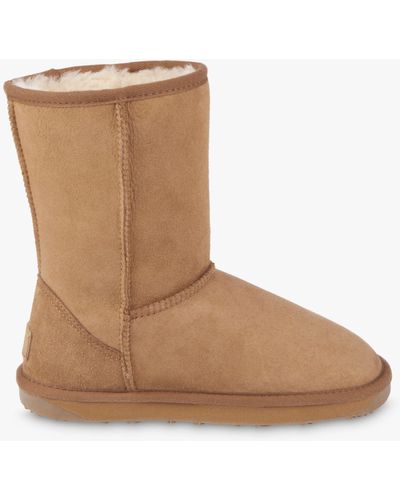 Just Sheepskin Short Classic Ankle Boots - Brown