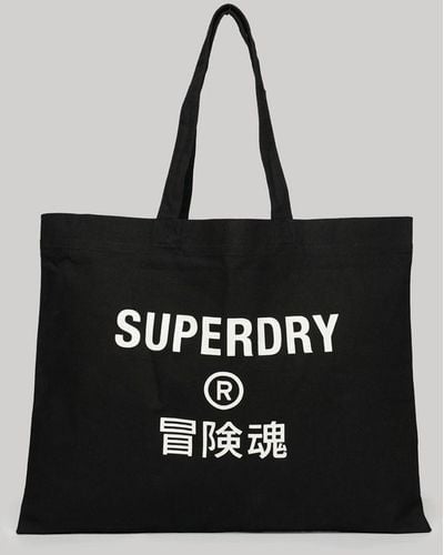 Superdry Cotton Tote Bag - Black